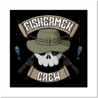 Fishermen crew Jolly Roger pirate flag Posters and Art